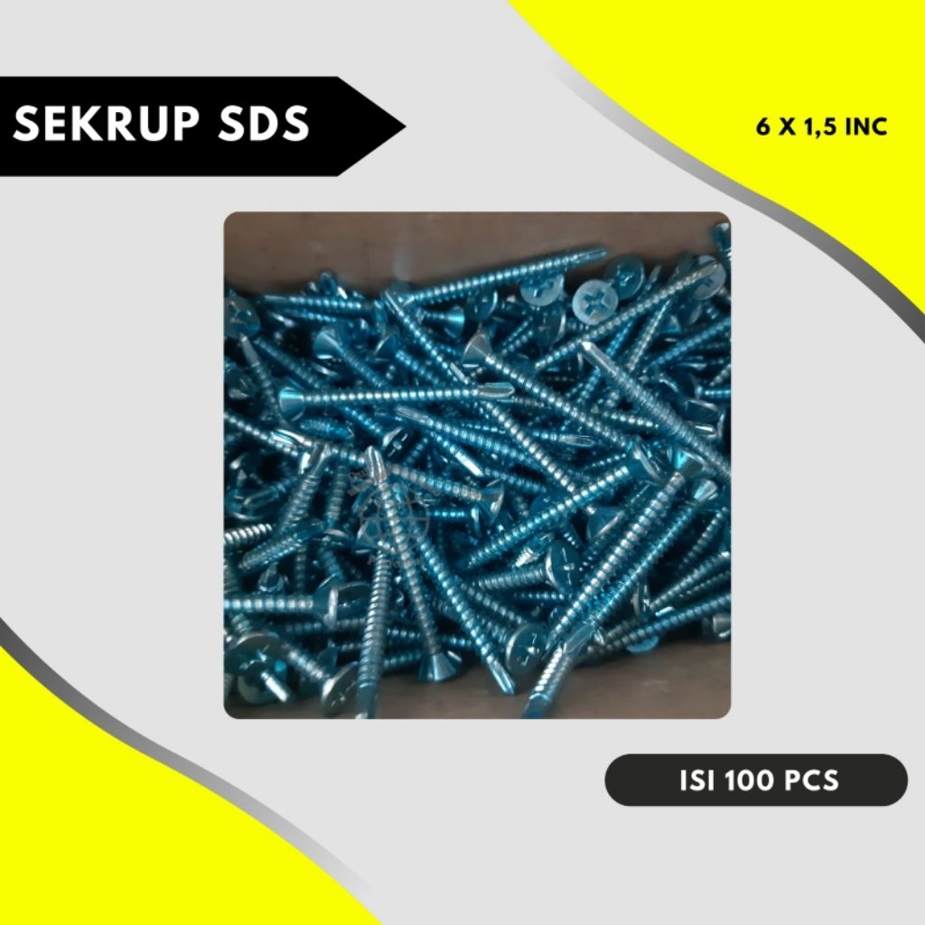 Sekrup SDS 4cm / sekrup kalsi FH / sekrup GRC / skrup grc / skrup 6 x 1,5 / baut sds/ skrup baut kep