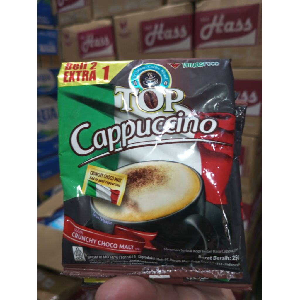 Kopi top cappucino 25g 1 renceng isi 15 sachet / coffee / kopi sachet