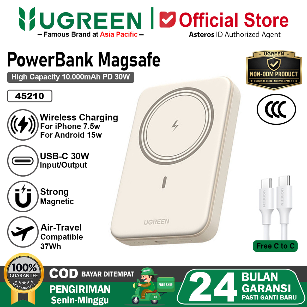 UGREEN Power Bank Magsafe Wireless PD Fast Charging 20w 5.000mAh 10.000mAh