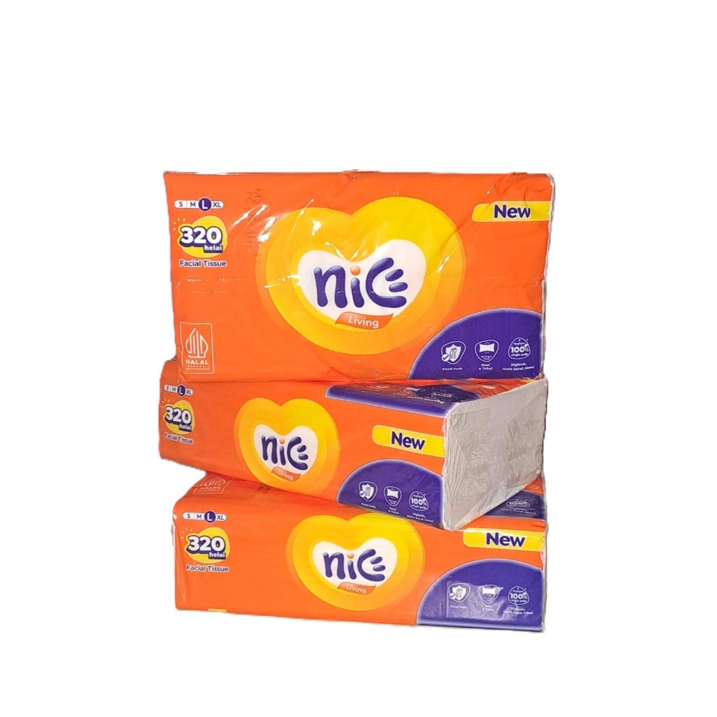[ 5pcs ] Tissue Nice 320 sheet tisu nice ukuran kecil size L tisu facial serbaguna