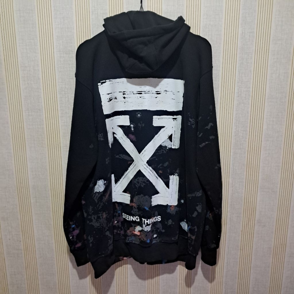 hoodie ziper off white galaxy
