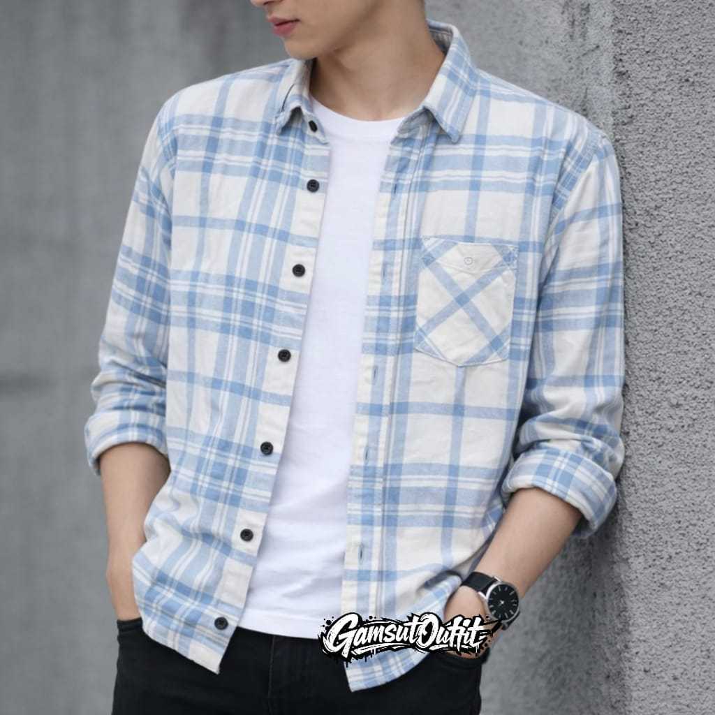 Flanel Kualitas Premium Lengan Panjang Unisex Hem Flannel Baju Flanel Pria Wanita Distro / Hem Pria 