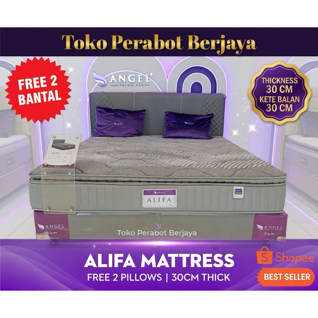 SpringBed Angel Alifa Sudah Full Benteng + Pillow Top
