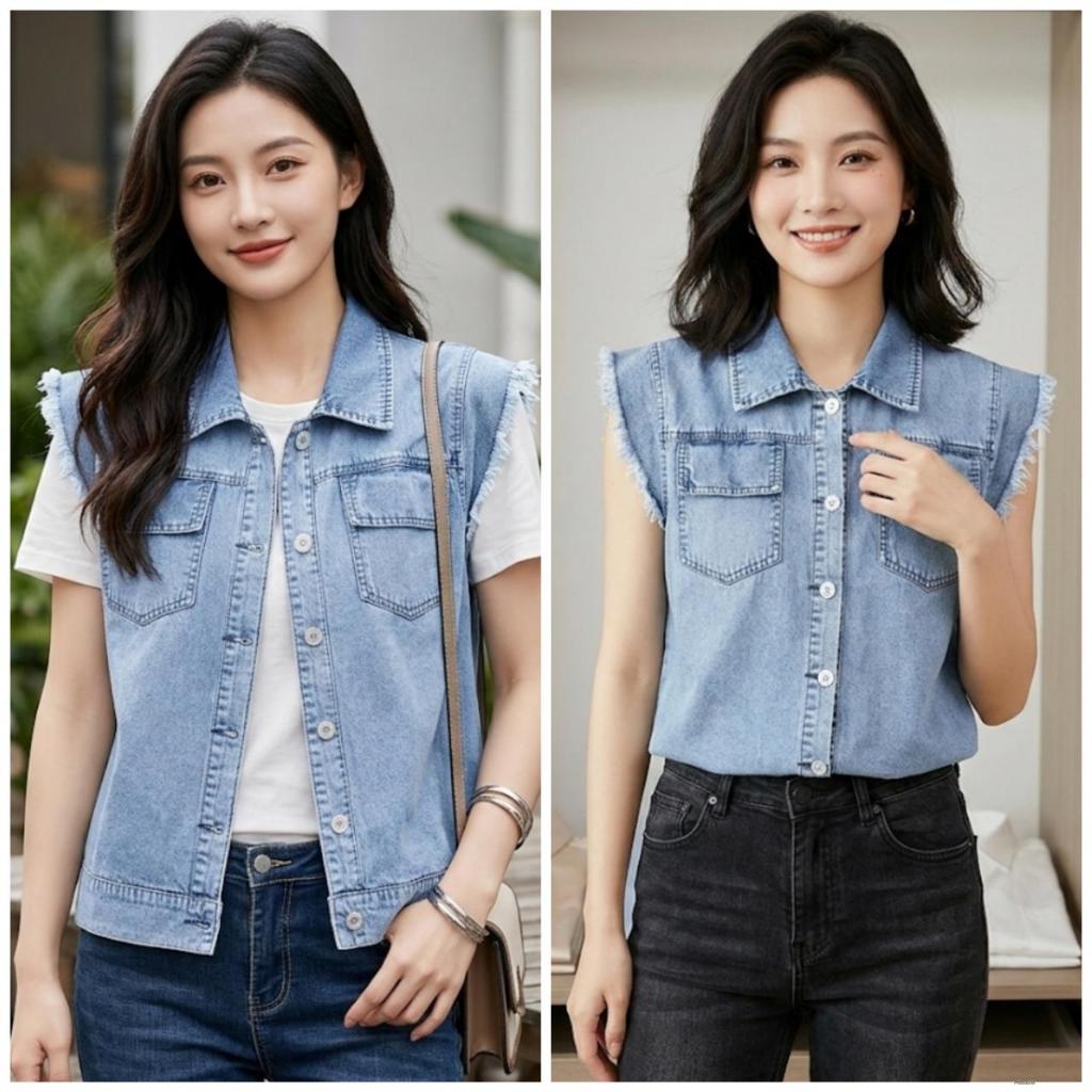 KEMEJA WANITA SEMI OUTER DENIM / VEST DENIM JEANS / OUTER DENIM