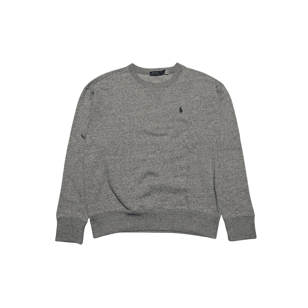 Original Polo Ralph Lauren Sweatshirt Grey, Crewneck Polo Grey Authentic