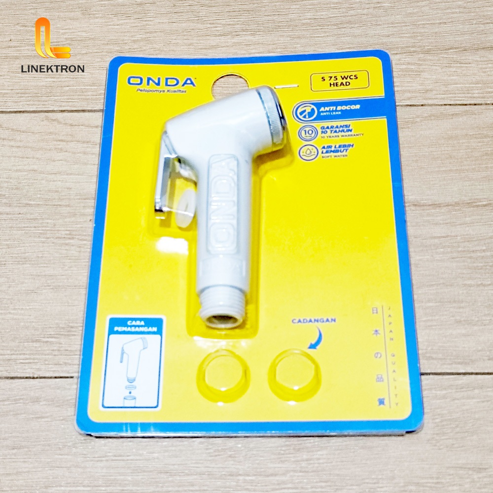 ONDA KEPALA JET SHOWER S75 PUTIH / HEAD JET SHOWER ONDA S75 / KEPALA JET SHOWER CEBOK ONDA WARNA PUT