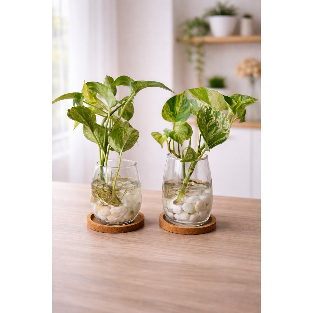 Vas Bunga Kaca Bulat / Vas Bunga Hidroponik/ Vas Bunga Hias Tanaman Air