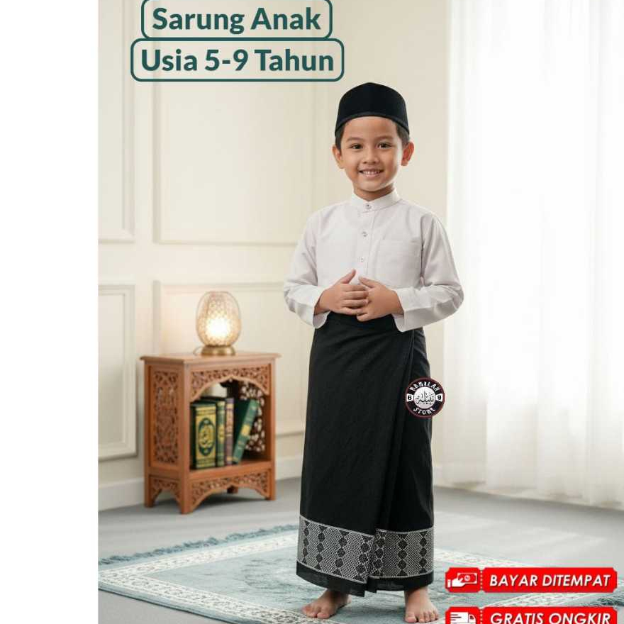 Sarung Anak Laki Laki Usia 5 - 9 Tahun