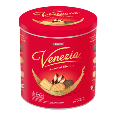 Arnott's Venezia Biskuit Kaleng Assorted 250 g