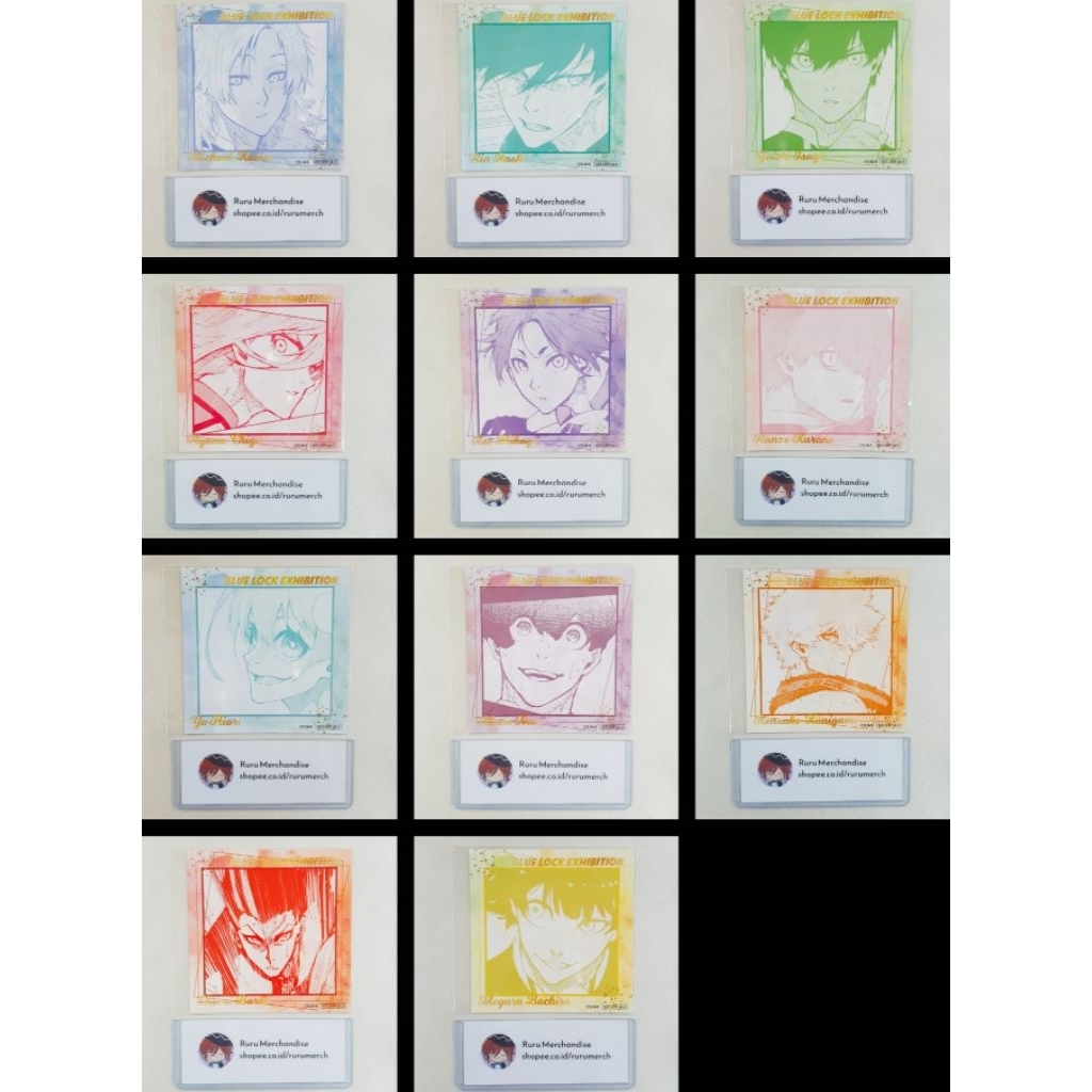 Blue Lock Exhibition Collaboration Square Card Coaster