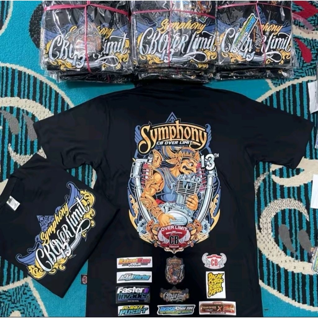 KAOS ACARA SYMPHONY CB OVER LIMIT PANDAAN FREE STIKER 10