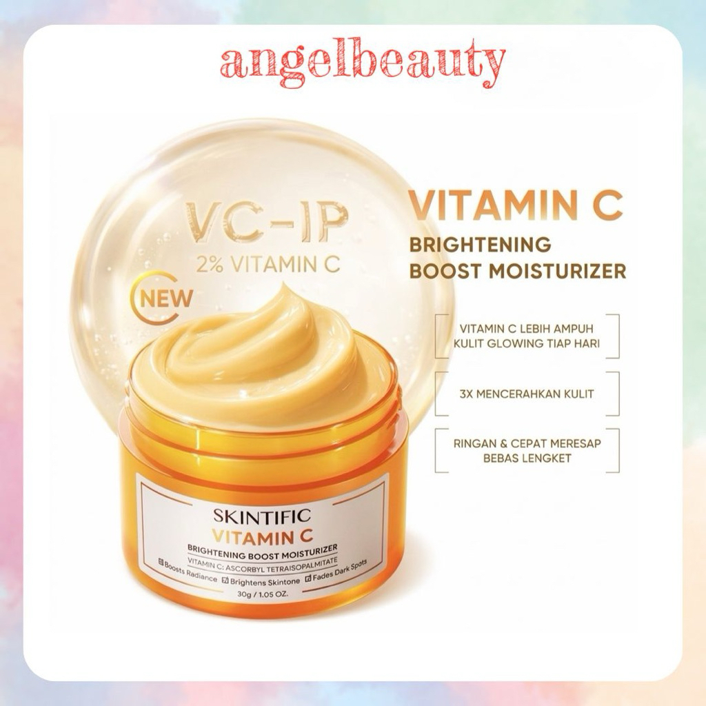 Skintific Vitamin C Brightening Moisturizer - Pelembab Wajah & Leher- Semua Jenis Kulit