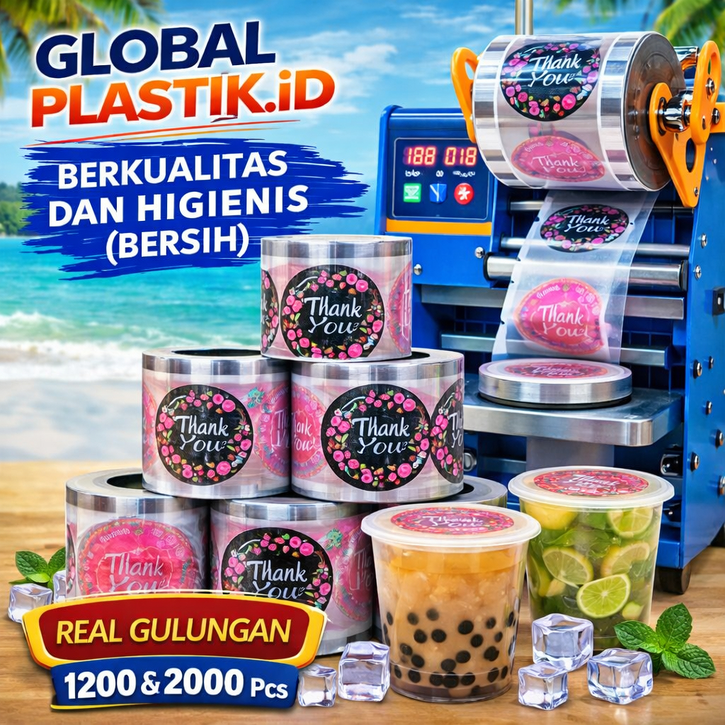 149 THANK YOU BUNGA [1000, 1200, 2000] Seal Cup Plastik Lid / Cup Sealer / Seal Cup Plastik Lid / Pl