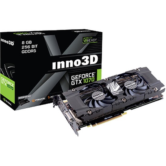 Inno3D GeForce GTX 1070 8GB 256 Bit GDDR5 Kartu Grafis Dual Fan Hitam