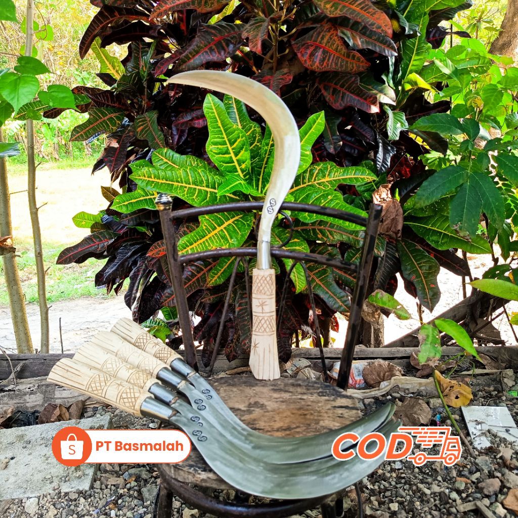 Arit rumput cap ss gagang ukir arit padi arit baja per arit madura arit berkebun khusus arit origina