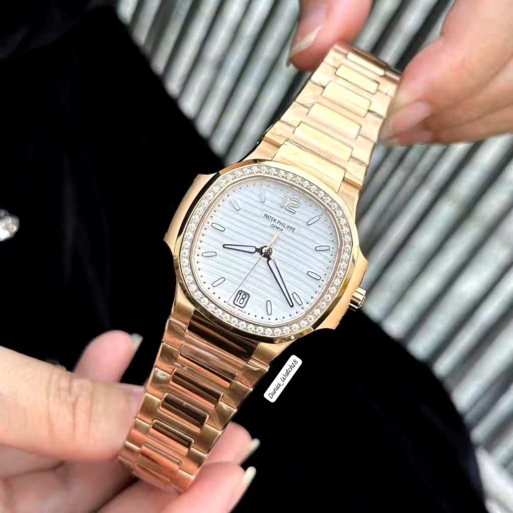 Patek Philippe PP7118 Ladies Rose Dial Diamond 35mm Swiss Automatic Original Clean