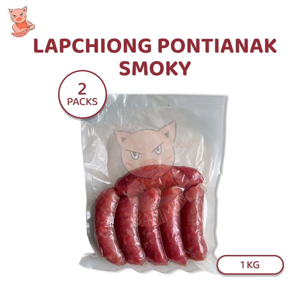 Lapchiong Pontianak Smoky 1000gr 1kg - Lap Chiong Daging Babi Non Halal Pork Lap Cheong Sosis Babi