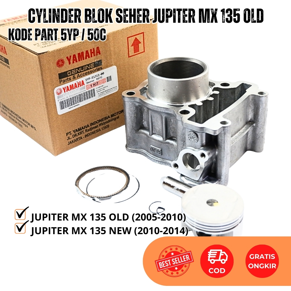 Blok Seher Komplit Piston Ring Yamaha Jupiter MX New Jupiter MX Old 5YP 5OC Original
