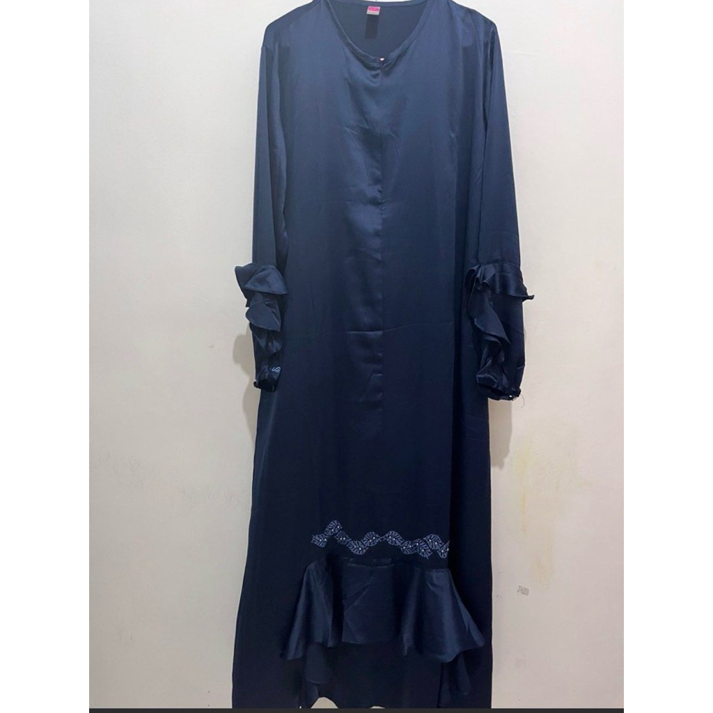 Preloved baju lebaran Gamis Rabbani warna navy