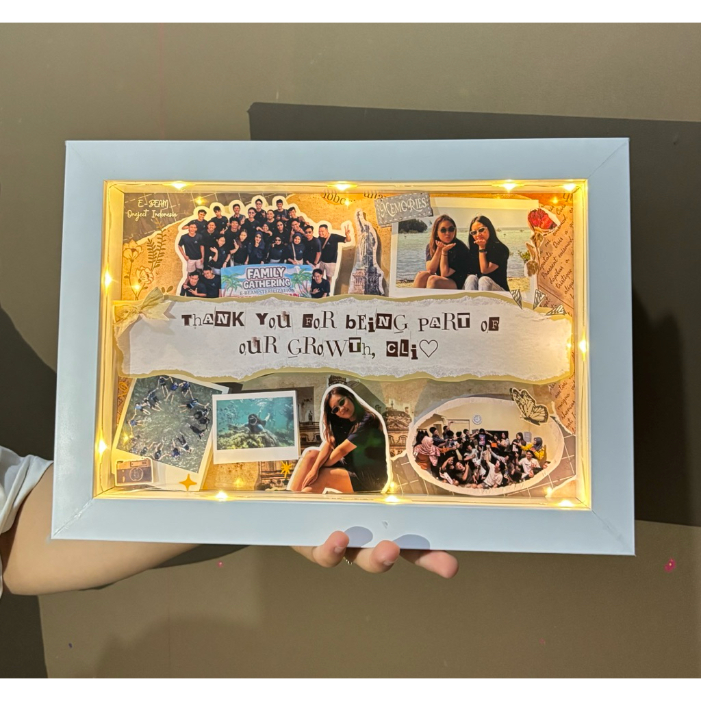 Scrapframe 3D Custom 20x30 Cm Untuk Farewell, Birthday, Graduation, Hari Guru Scrapbook