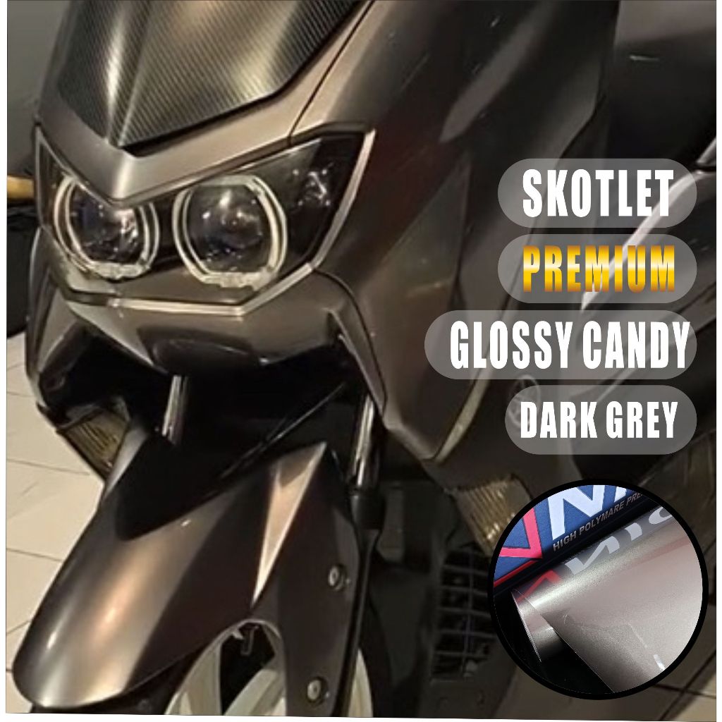 Sticker Candy Glossy Dark Grey Skotlet Motor Candy Glossy Dark Grey METERAN