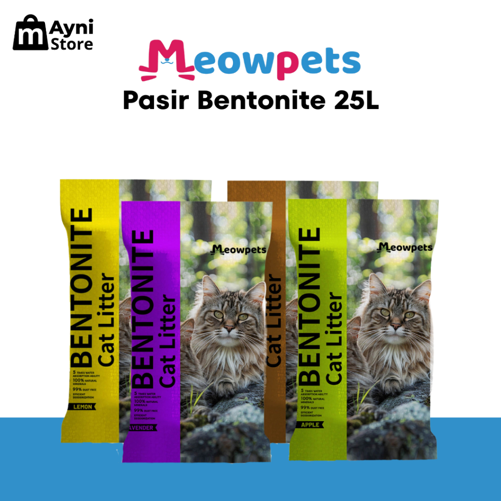Meowpet Pasir Bentonite / Cat Litter Bentonite Meowpet 25 Liter