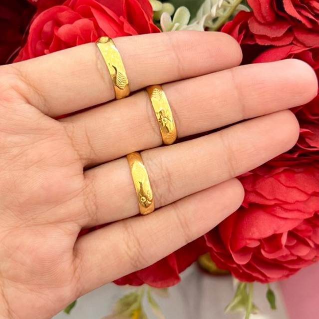 Cincin ukir kembang 3grm koin 91