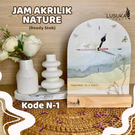 JAM AKRILIK FULL COLOR JAM MEJA KADO WISUDA KADO ULANG TAHUN HADIAH ULANG TAHUN LUSUKA CRAFT