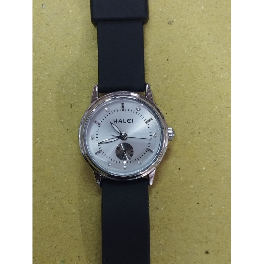 [BISA COD] 5PJ - Jam Tangan Halei 436L - Tali Kalep Karet - Diameter 2.3mm - Jam Tangan Pria Jam Tan