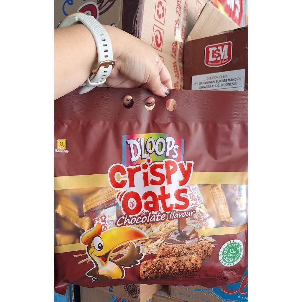 DLOOPS CRISPY OAT 400GR (STRAWBERRY & COKLAT)