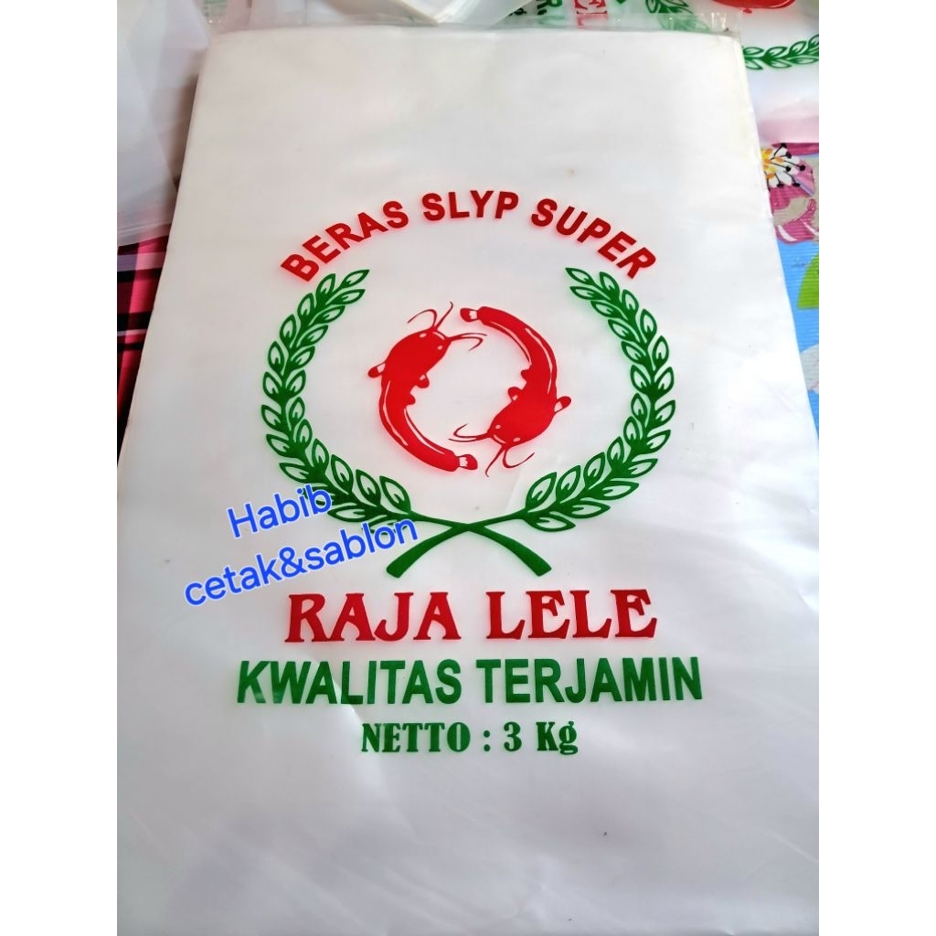 plastik beras 3kg raja lele isi (100pcs)