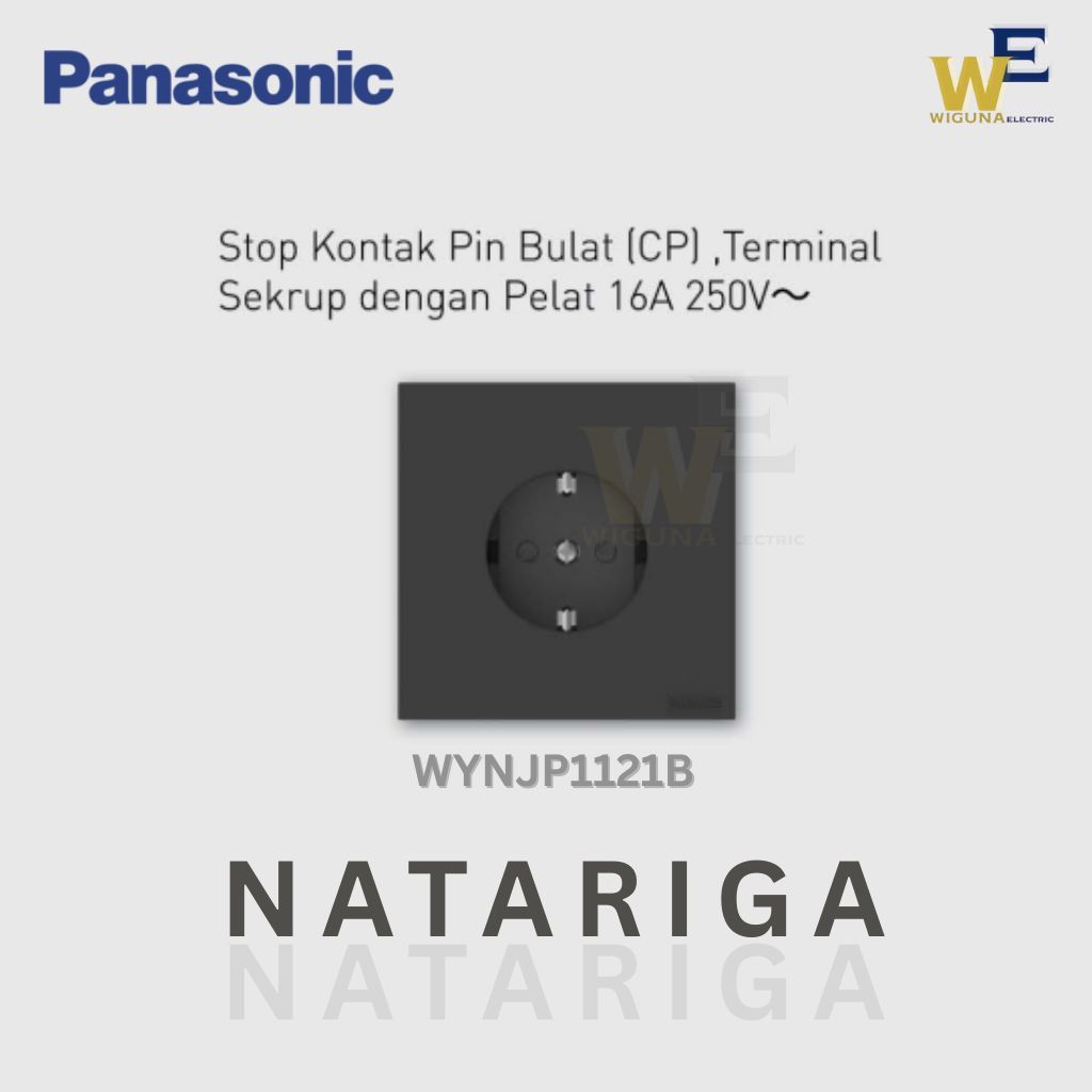 PANASONIC Stop Kontak Dinding /  Stop Kontak Arde / Stop Kontak Hitam
