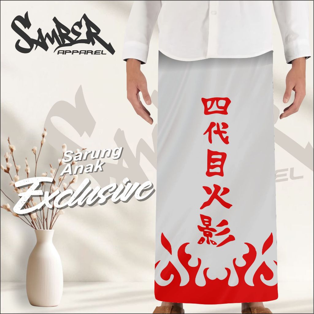 Sarung Anime NARUTO Motif Printing Anak Unizex - Series Naruto - Sarung Anak Adem Nyaman