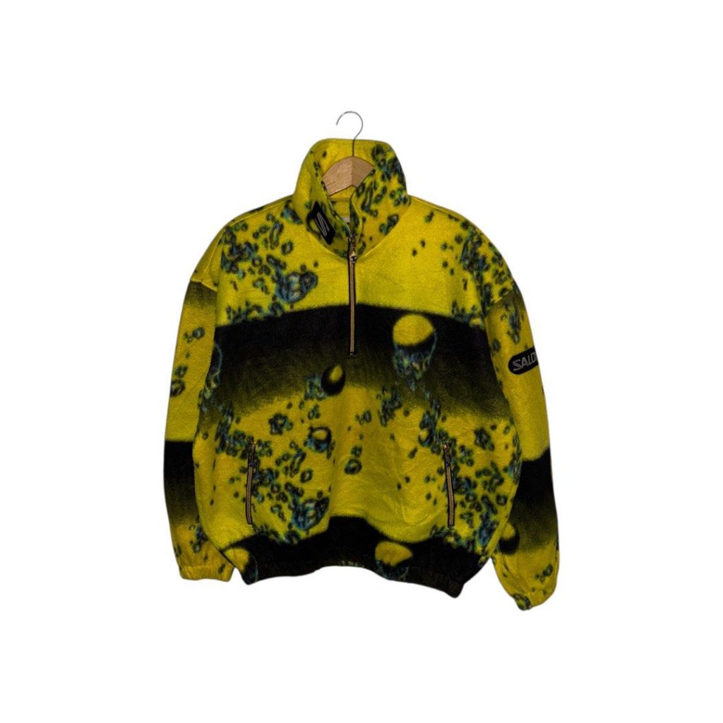 Salomon Vintage 90’s Liquid Print Half Zip Fleece Jacket