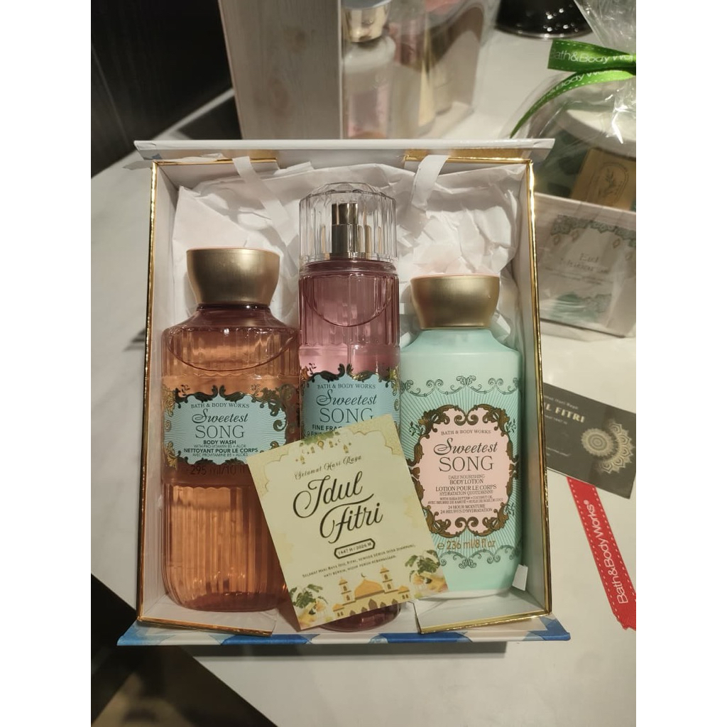 Paket Hadiah/Seserahan/Hampers Bath and Body Works Set 3 Sweetest Song BEST SELLER