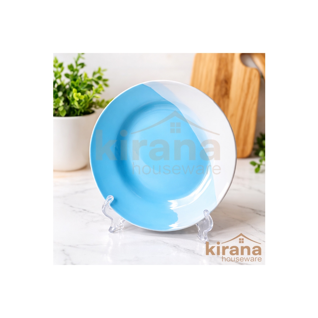 Piring Keramik / Piring Keramik 2 Warna / Piring Makan Keramik / Piring Makan