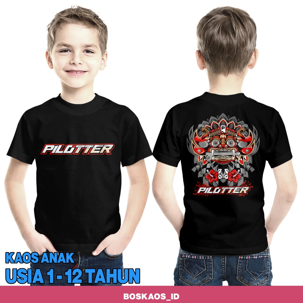 T-SHIRT BOSKAOS_ID Edisi "PILLOTER V1"100%PREMIUM /Kaos Anak/Perang Pilloter Genk/thermo king/kaos p