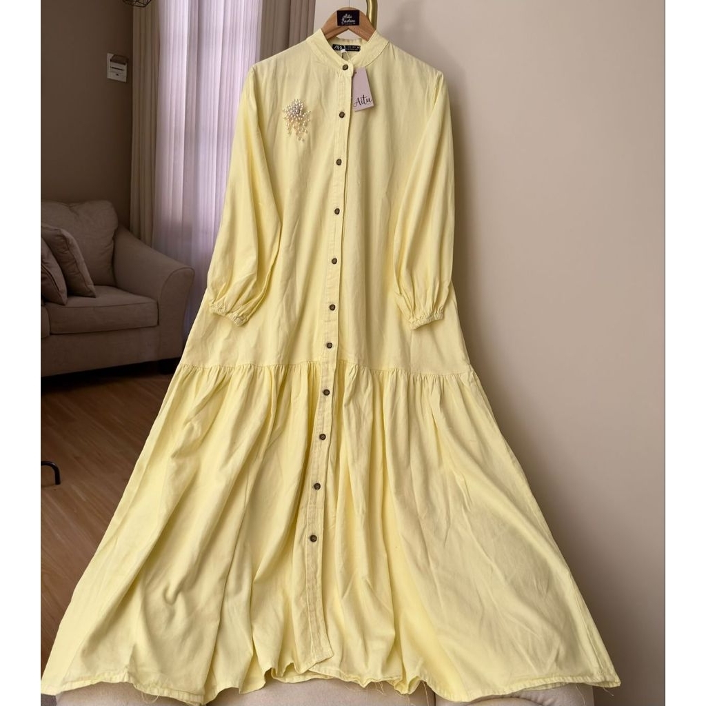 Gamis Jeans Premium ZR / Abaya Jeans POLOS / Dress Jeans No Bross