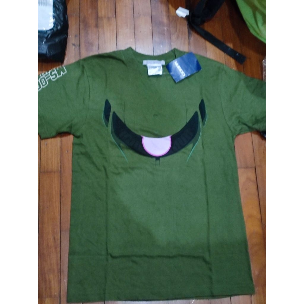 Kaos COSPA x GUNDAM. Original. Size S. Hijau Zaku. Barang baru dan lengkap tag.