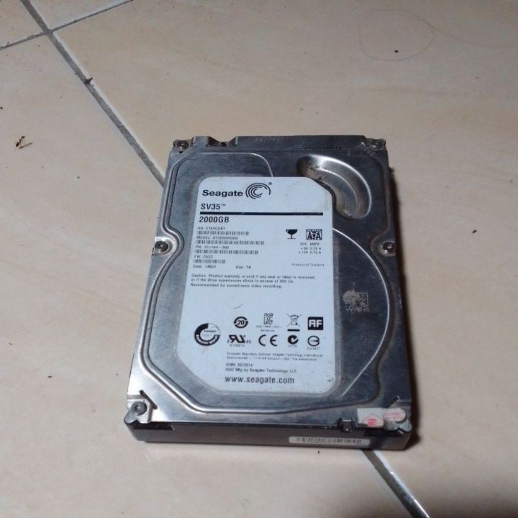 Hardisk Seagate 2000gb/2Tb second/bekas rusak