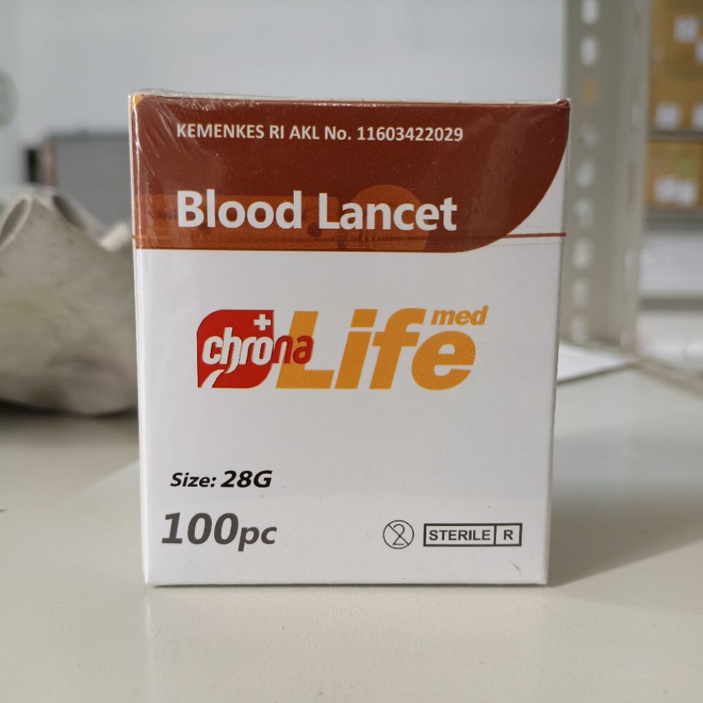 Blood Lancet 28G isi100 pcs Chrona Life Jarum Bekam Original / Blood Lancet 28G Jarum Bekam