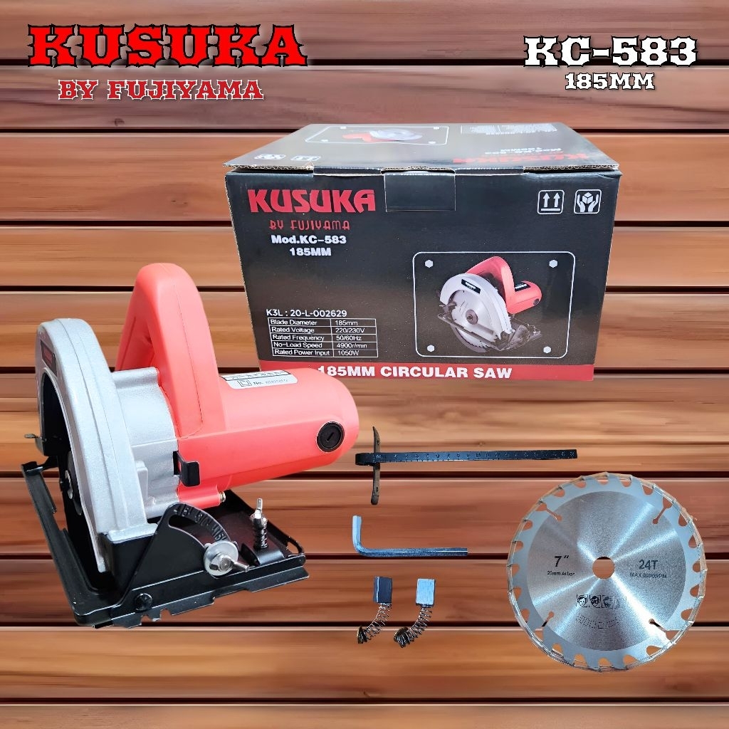 ORIGINAL KUSUKA KC583 BY FUJIYAMA MESIN CIRCULAR SAW 7 IN MESIN POTONG BELAH KAYU TRIPLEK 7" KUSUKA 