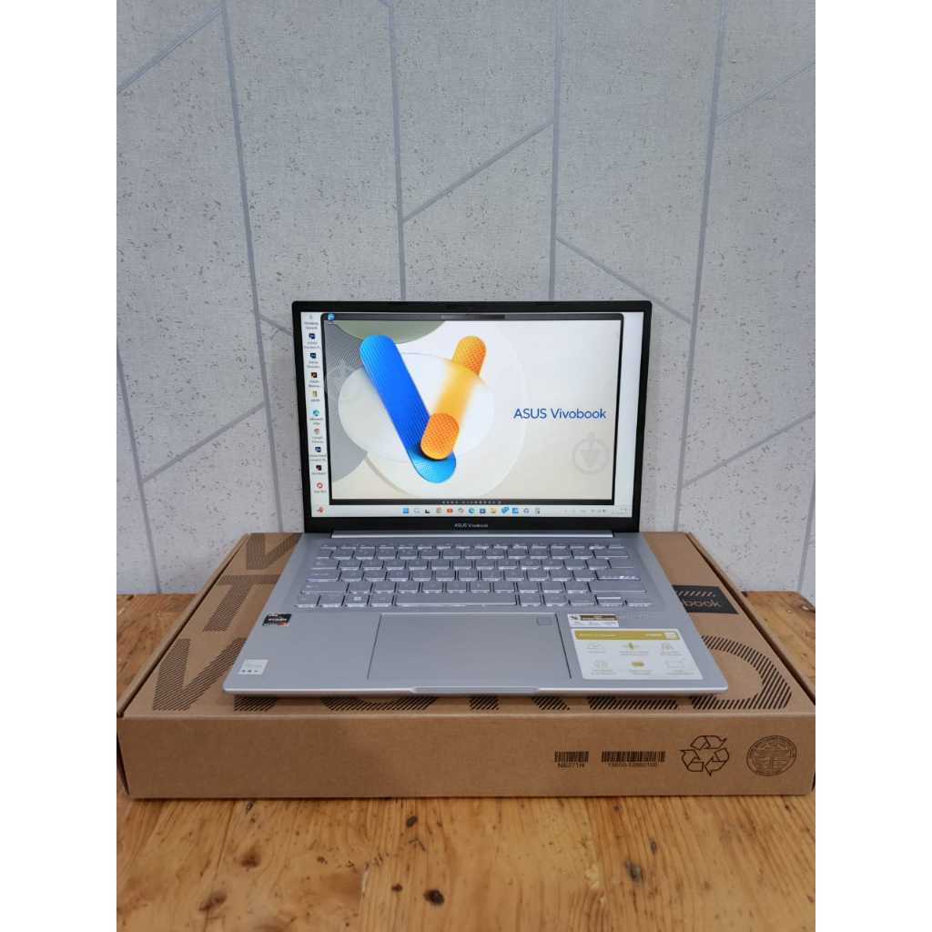 Asus Vivobook 14 M1403QA,Amd Ryzen 7 - 5800HS, Ram 16/512Gb, #Backlight, Lengkap,  Silver