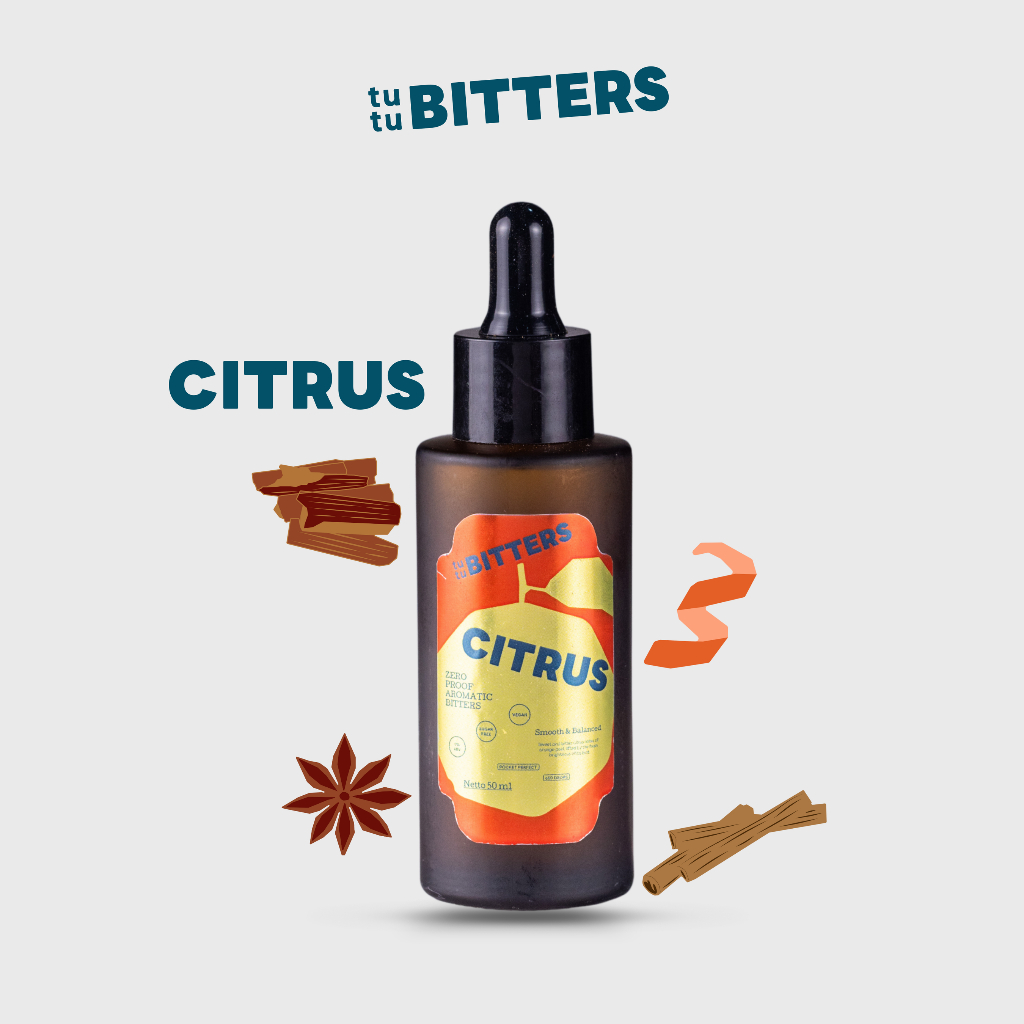 Bitter Zero Proof Aromatic Non Alkohol Tutu Bitters 50ml