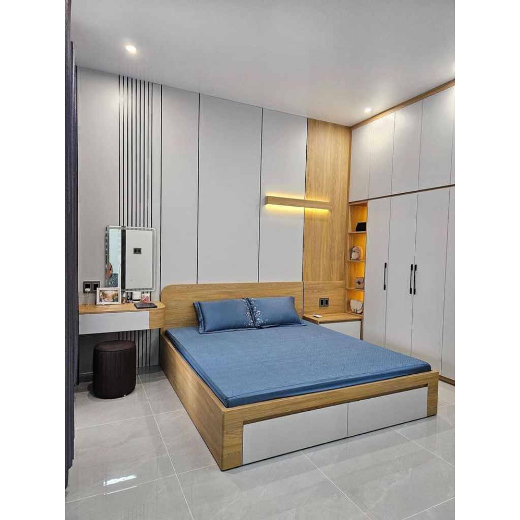 Jasa Pembuatan Lemari Pakaian & Meja Rias Custom HPL Premium - Interior Kamar Set Minimalis Modern M
