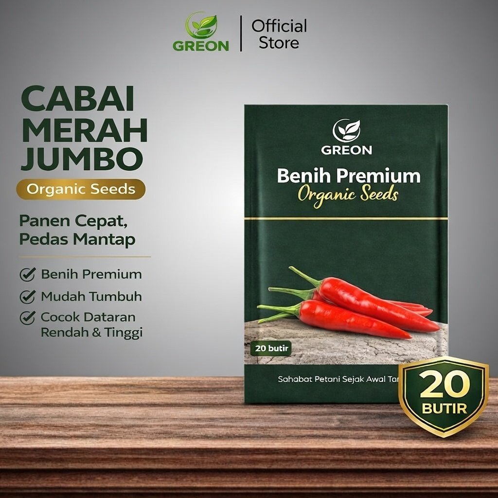 Benih Cabe Besar BAJA F1 BENIH CABE MERAH BESAR LANDUNG (CABAI MERAH BESAR ISI 20)