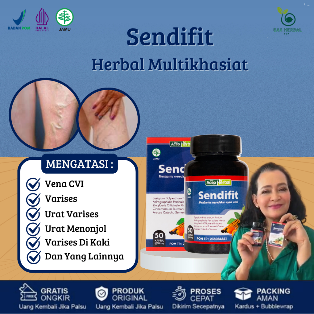 Sendifit Untuk Urat Menonjol, Varises, Varises Bengkak, Vena CVI, Urat Melilit, Wasir Varises, Varik