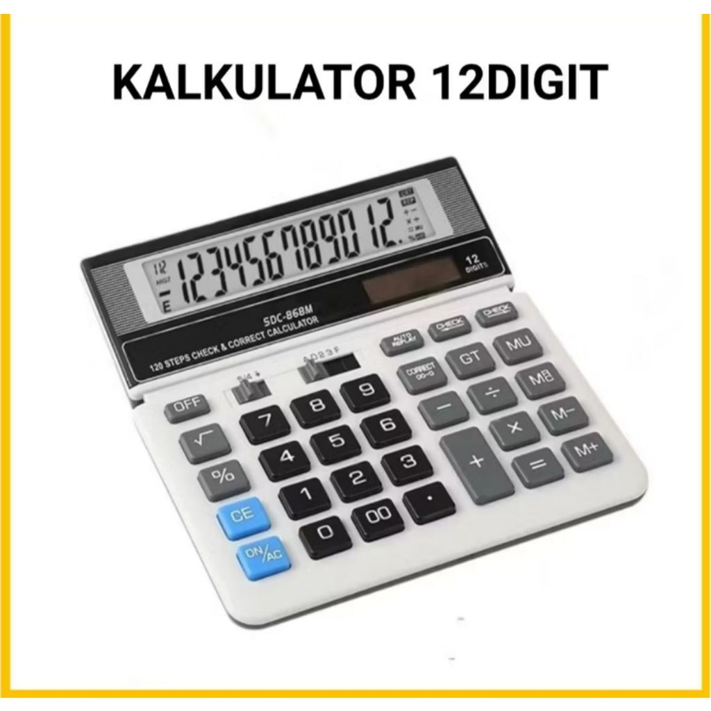 Kalkulator besar 12 digit / Kalkulator SDC-868L - KALKULATOR BESAR