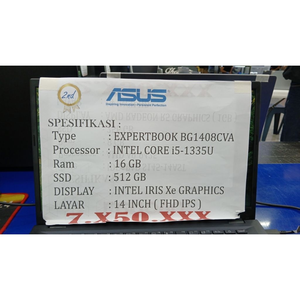 [PROMO RAMADHAN] ASUS EXPERTBOOK BG1408CVA INTEL CORE i5-1335U RAM 16GB SSD 512GB