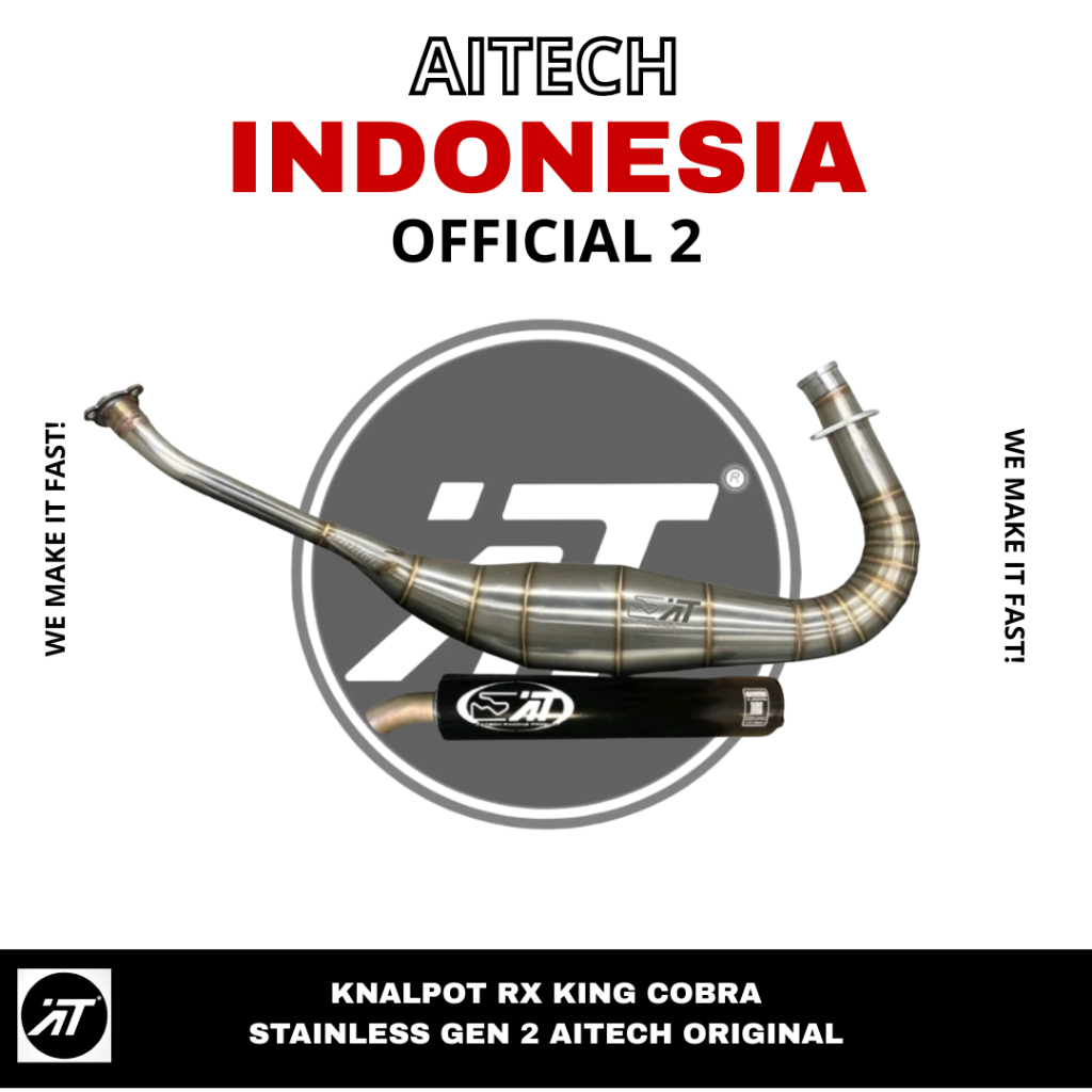 Knalpot Rx King Cobra Stainless Daily Gen 2 Tanpa Rivet Original Aitech
